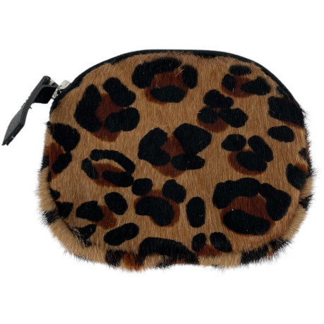 PORTE-MONNAIE LEOPARD - NOIR