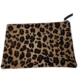 POCHETTE VACHE LEOPARD NOIR