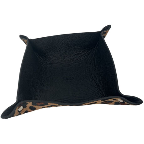 VIDE-POCHE LEOPARD-NOIR