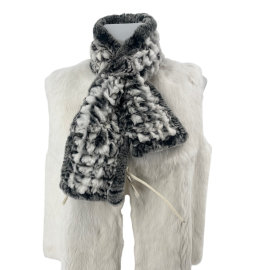 ECHARPE LAPIN REX AVEC ROSE