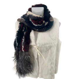 REX RABBIT AND FOX FUR SCARF
