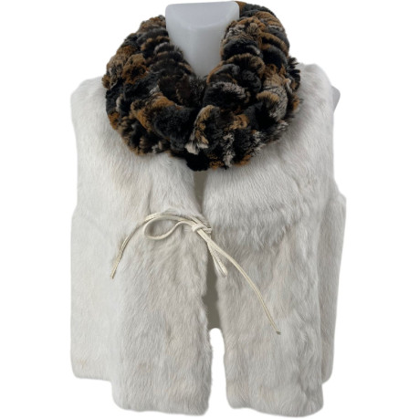 ECHARPE FOURRURE LAPIN CIRCULAIRE