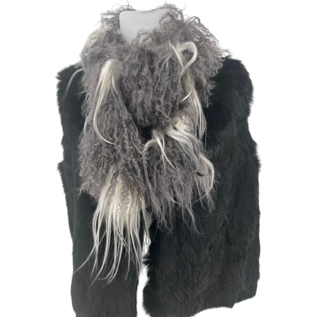 TIBET LAMBSKIN and CHINESE GOATSKIN SCARF