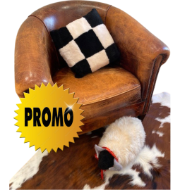 COUSSIN DAMIER EN PEAU DE...