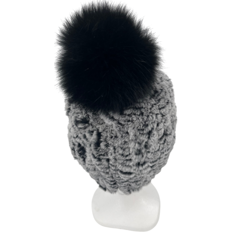 BONNET LAPIN REX - POMPON RENARD