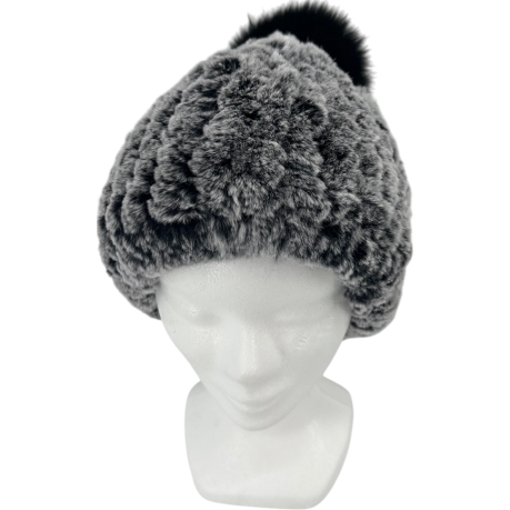 BONNET LAPIN REX - POMPON RENARD