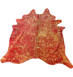 PEAU DE VACHE TEINTEE ROUGE...