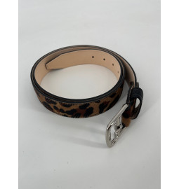 CEINTURE VACHE LEOPARD-NOIR