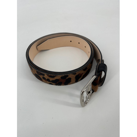 CEINTURE VACHE LEOPARD-NOIR