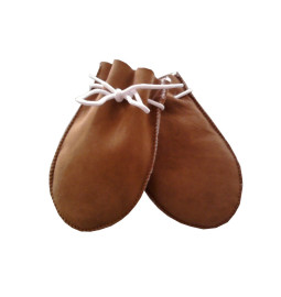 MOUFLES BEBE FOURREES EN AGNEAU DF