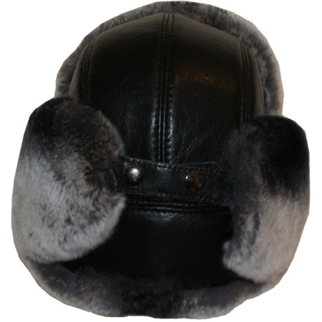 CHAPKA CUIR ET LAPIN REX