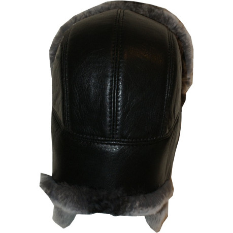 CHAPKA CUIR ET LAPIN REX