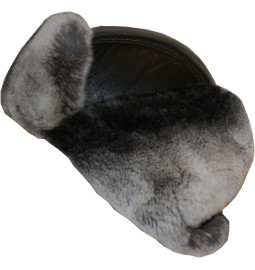 CHAPKA CUIR ET LAPIN REX