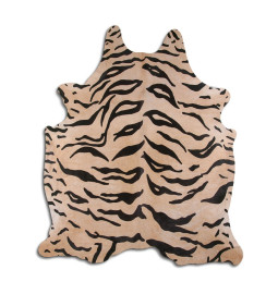 PEAU DE VACHE IMPRIMEE TIGRE DE BENGALE