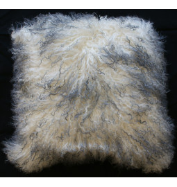 CUSHION TIBETAN LAMBSKIN - Two-coloured