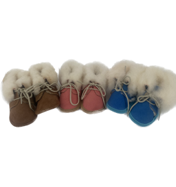 LAMBSKIN BABY SLIPPERS -...