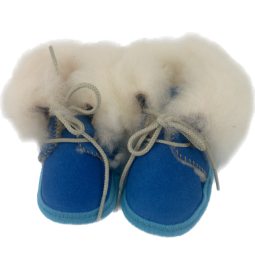 LAMBSKIN BABY SLIPPERS - Brown,  Pink, Blue