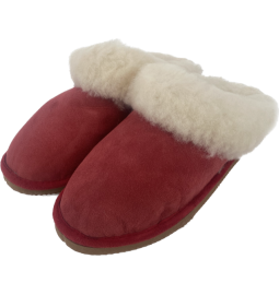 SHEEPSKIN MULE LEA-013 red or brown