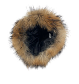 TOQUE CUIR ET RACCOON