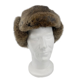 CHAPKA CUIR ET LAPIN LIEVRE