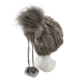 BONNET OU TOUR DE COU EN FOURRURE DE LAPIN
