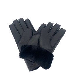 GANTS PEAU DE MOUTON DF NOIR