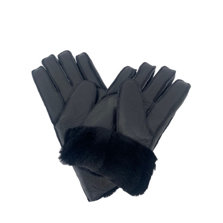 GANTS PEAU DE MOUTON DF NOIR