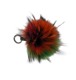 PORTE CLES POMPON MULTICOLORE