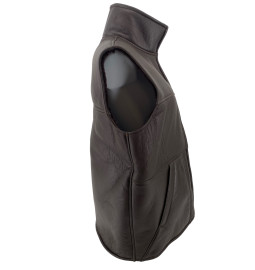 GILET DE BERGER HOMME MARRON & NOIR