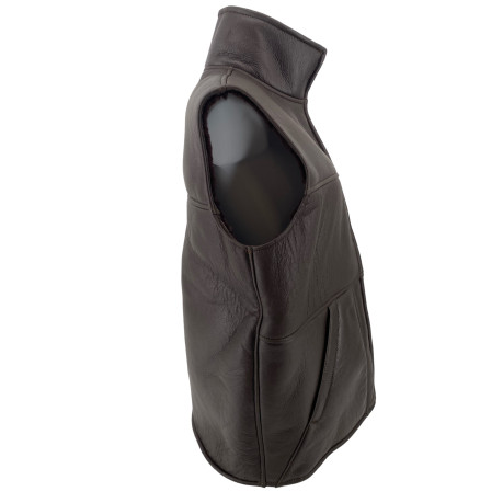 GILET DE BERGER HOMME MARRON & NOIR