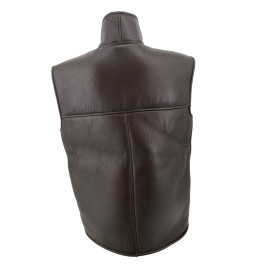SHEEPSKIN SHEPHERD VEST - Brown or black Waxed
