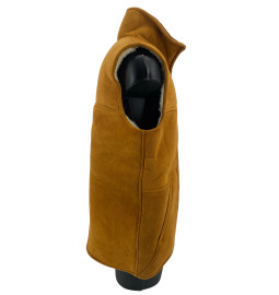 SHEEPSKIN VEST - Cognac