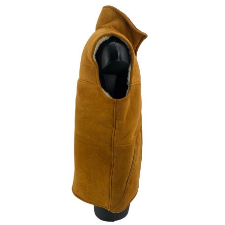 SHEEPSKIN VEST - Cognac