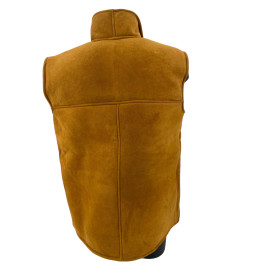 SHEEPSKIN VEST - Cognac
