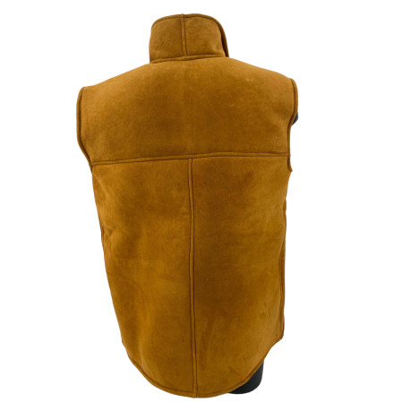 SHEEPSKIN VEST - Cognac